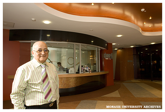 Adel Mousa, designer of the new box office and foyer in the Alexander Theatre