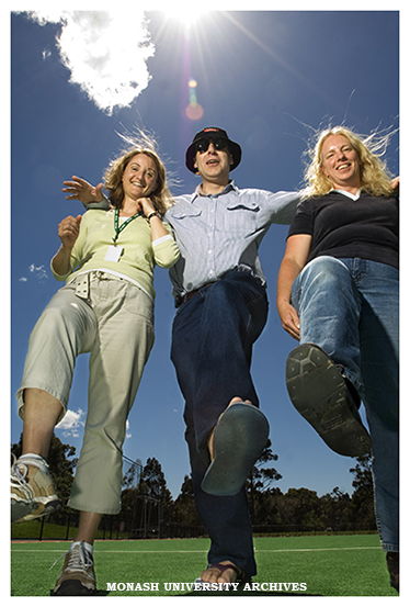Tamsin Sawford, David Dowe and Tracy Warner, participants in the 10,000 Steps Challenge