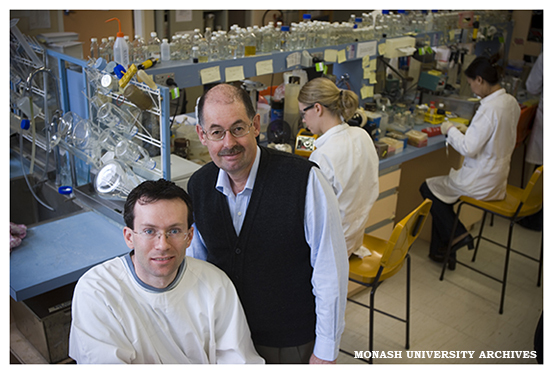 Professor Julian Rood and Dr Dane Parker (left), Department of Microbiology