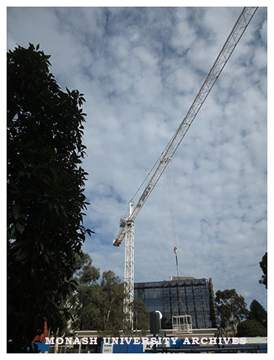 Chancellery Building under construction, Clayton campus