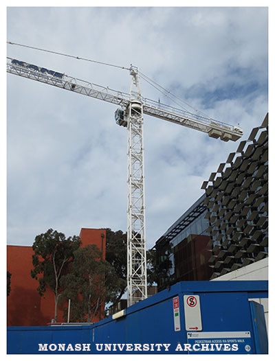 Chancellery Building under construction, Clayton campus
