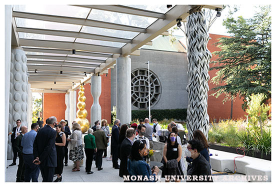Guests at the official opening of the Chancellery Building, Clayton campus