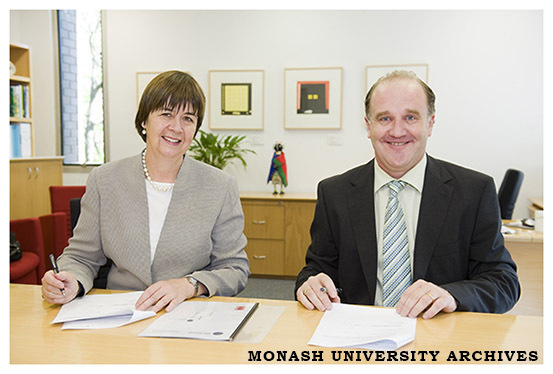 Deputy Vice-Chancellor (Research) Professor Edwina Cornish and Social Research Centre managing director Darren Pennay
