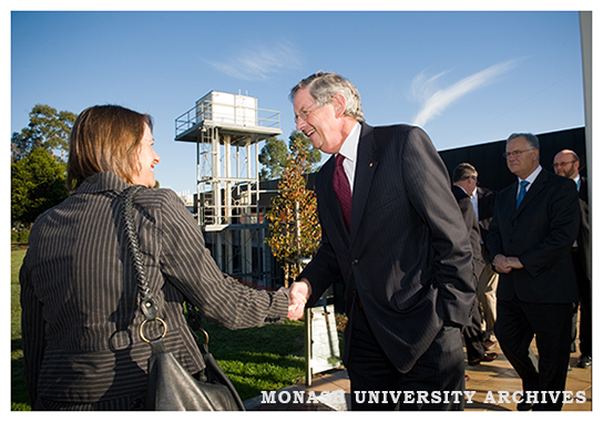 The Federal Minister for Health and Ageing, the Hon Nicola Roxon MP and Vice Chancellor Professor Richard Larkins at the official opening of the Gippsland Medical School