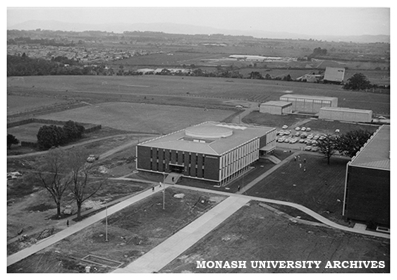 Administration Building with Main Library at right