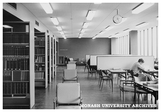 Student at work in Hargrave Library
