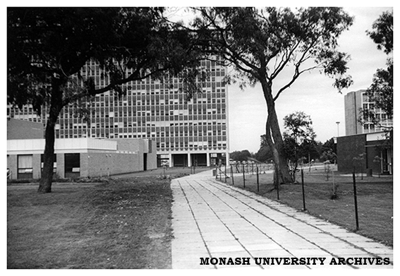 Menzies Building seen from Science lecture theatres