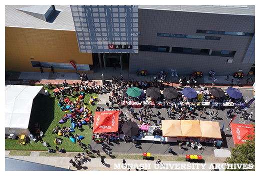 Caulfield campus - 2015 week one, semester one activities, raised view