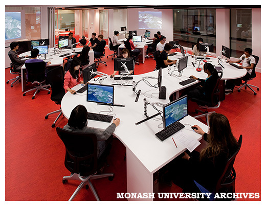 Students in computer lab, Caulfield campus