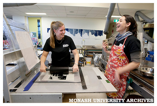 Faculty of Art, Design &amp; Architecture printmaking demonstration