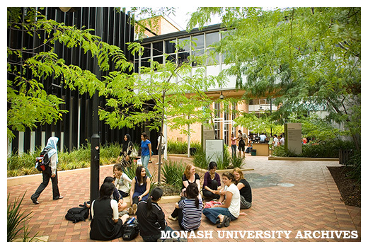 Courtyard between Sissons Building and Scott Building, Parkville