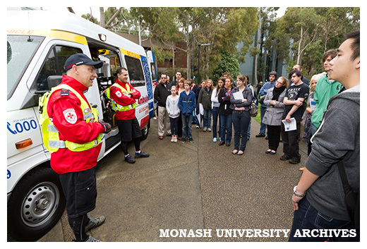 Paramedics with ambulance, Peninsula Open Day 2011