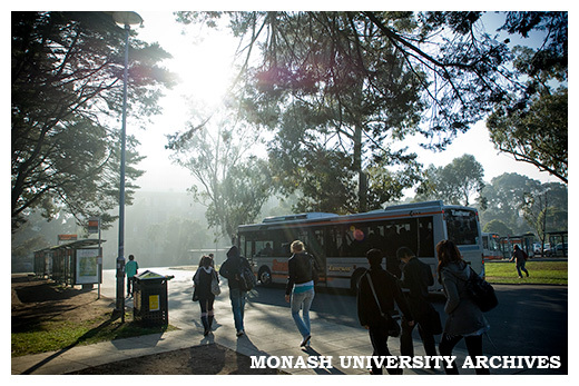 Clayton campus bus loop