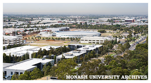 View of Blackburn Rd and Australian Synchrotron from east of Clayton campus