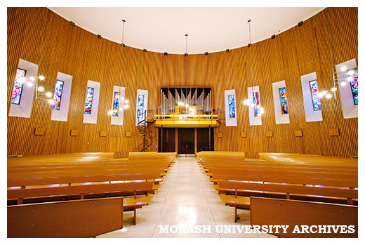Interior of Religious Centre, looking towards organ