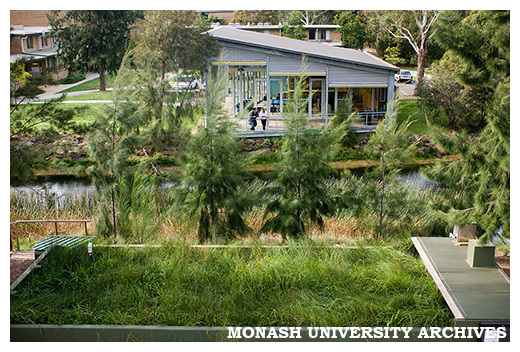 Monash University storm water treatment test bed with South East Flats in background