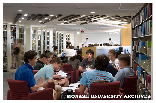 Students studying in Hargrave-Andrew Library