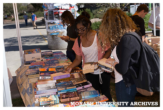 Market at Clayton campus - book stall