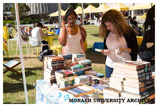 Market at Clayton campus - book stall