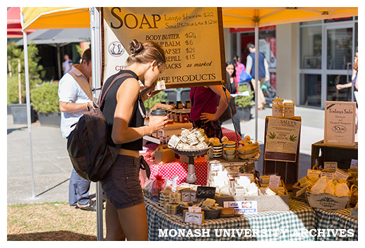 Market at Clayton campus - soap stall