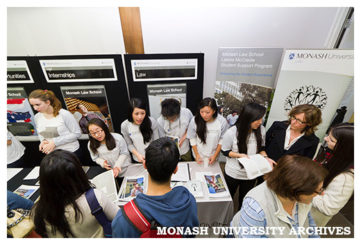 Faculty of Law information table - Clayton Open Day 2012
