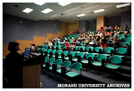 Students in lecture theatre - Monash Malaysia Sunway