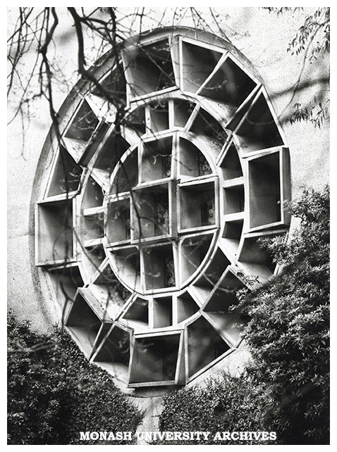 Lindesay Clark window by Leonard French, Robert Blackwood Hall