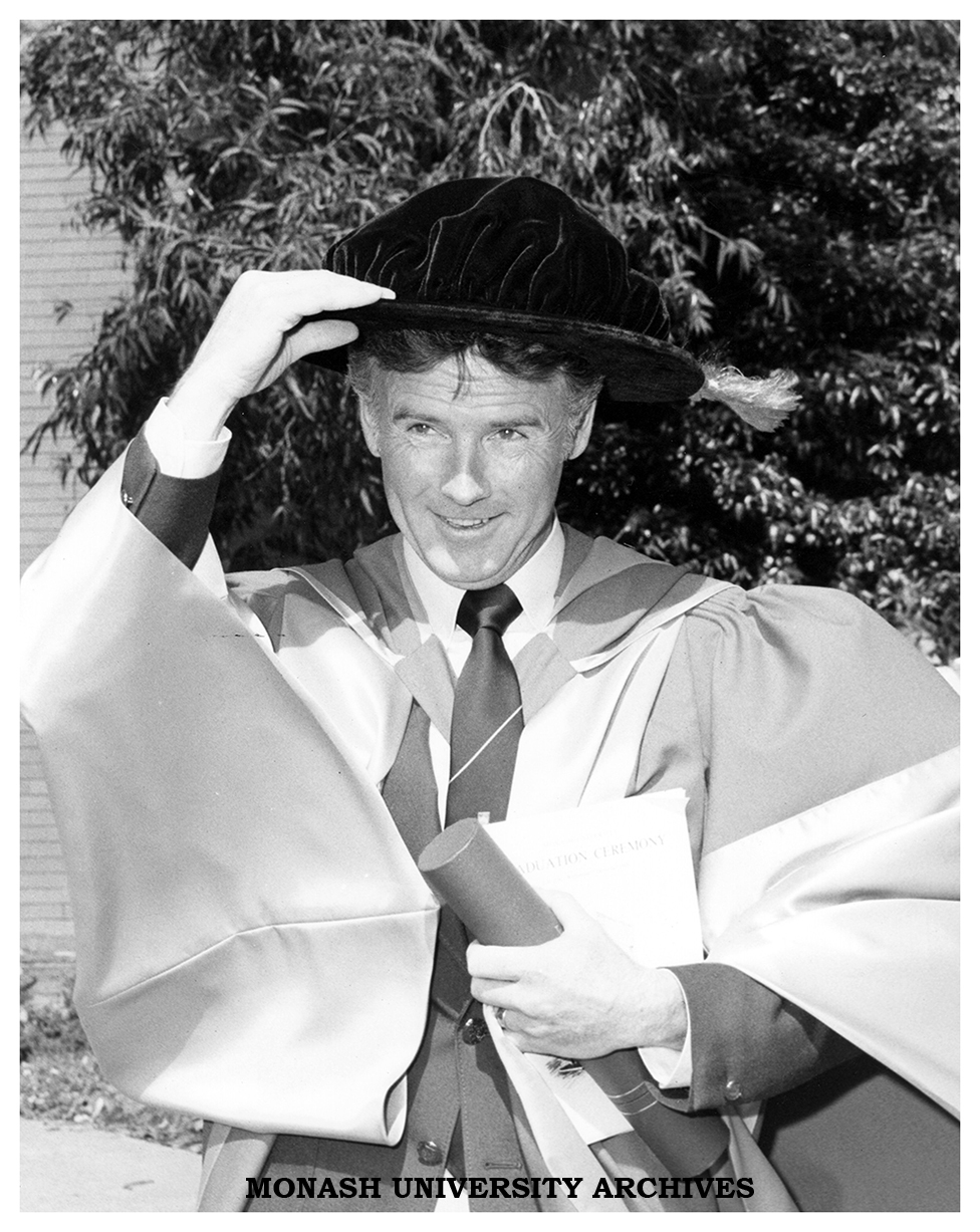 Reader in Geography, Dr Joe Powell, after being awarded the University's first Doctor of Letters degree