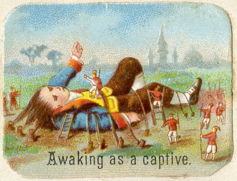 Scrapbooking cards : Awaking as a captive.