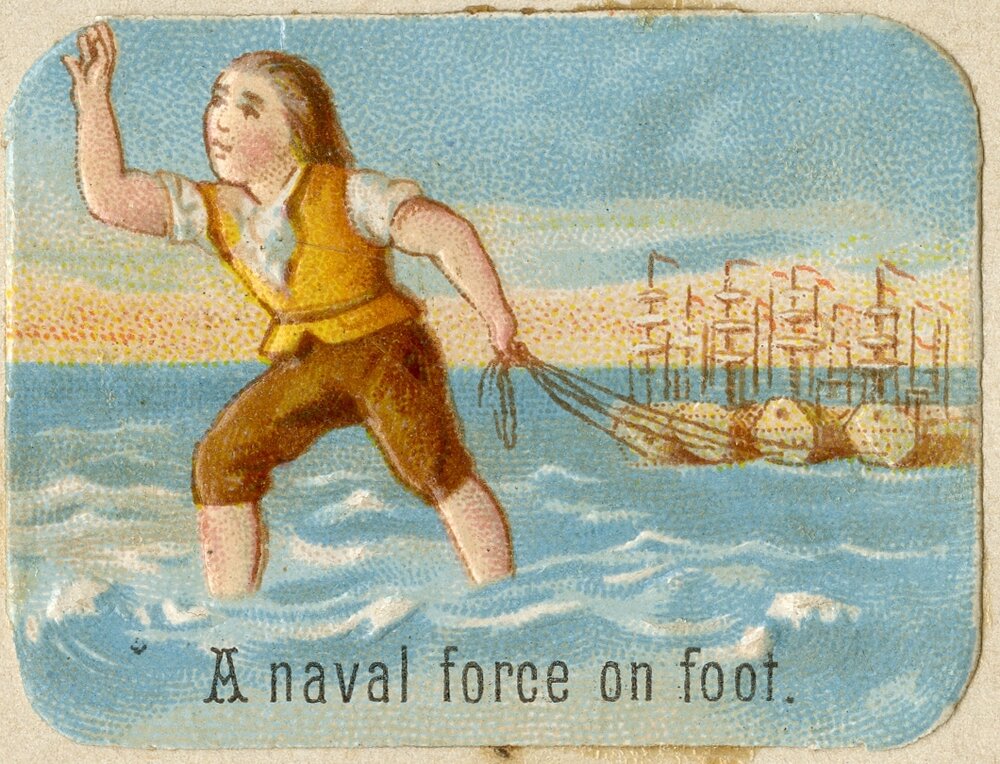 Scrapbooking cards : A naval force on foot.
