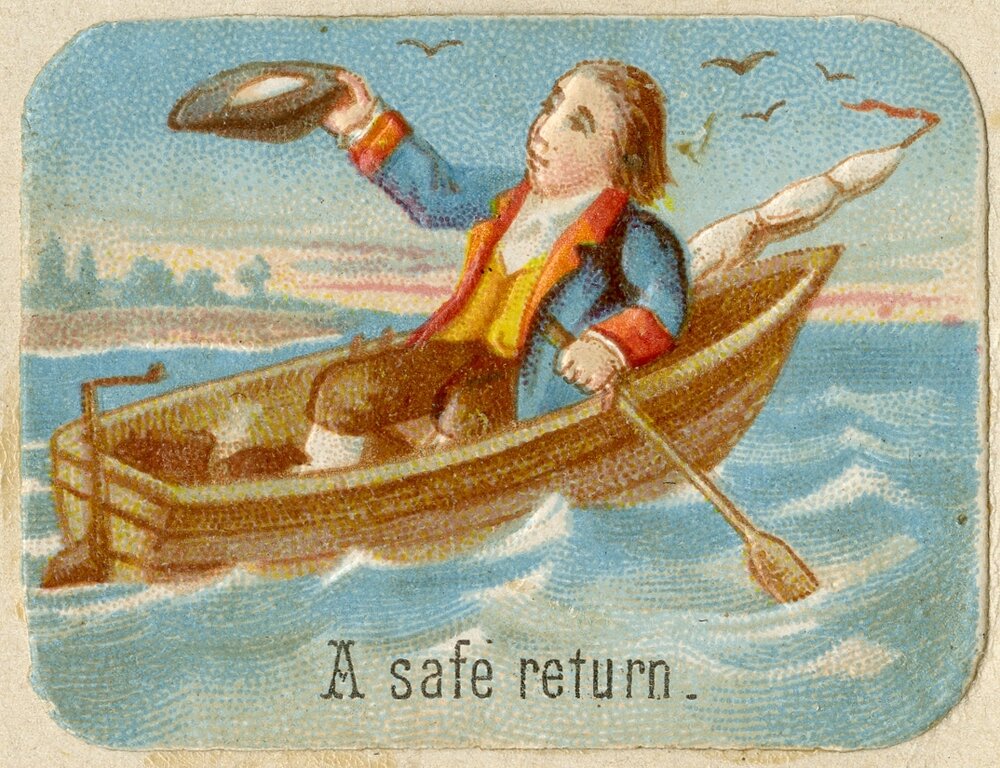 Scrapbooking cards : A safe return.