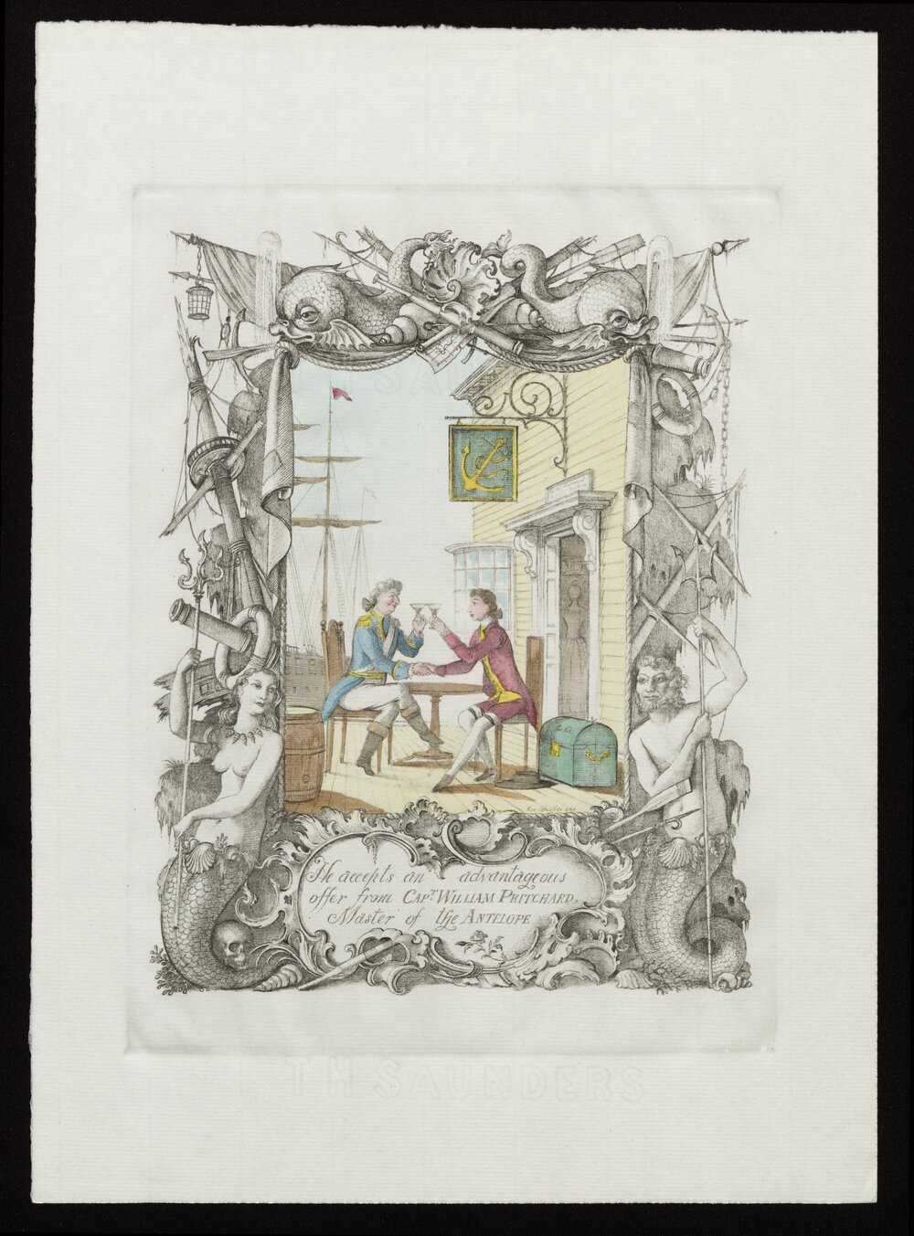 He accepts an advantageous offer from Capt. William Pritchard, Master of the Antelope