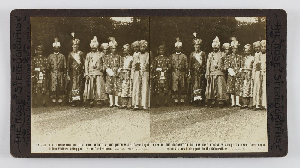 The coronation of H.M. King George V. and Queen Mary. Some royal Indian visitors taking part in the celebrations