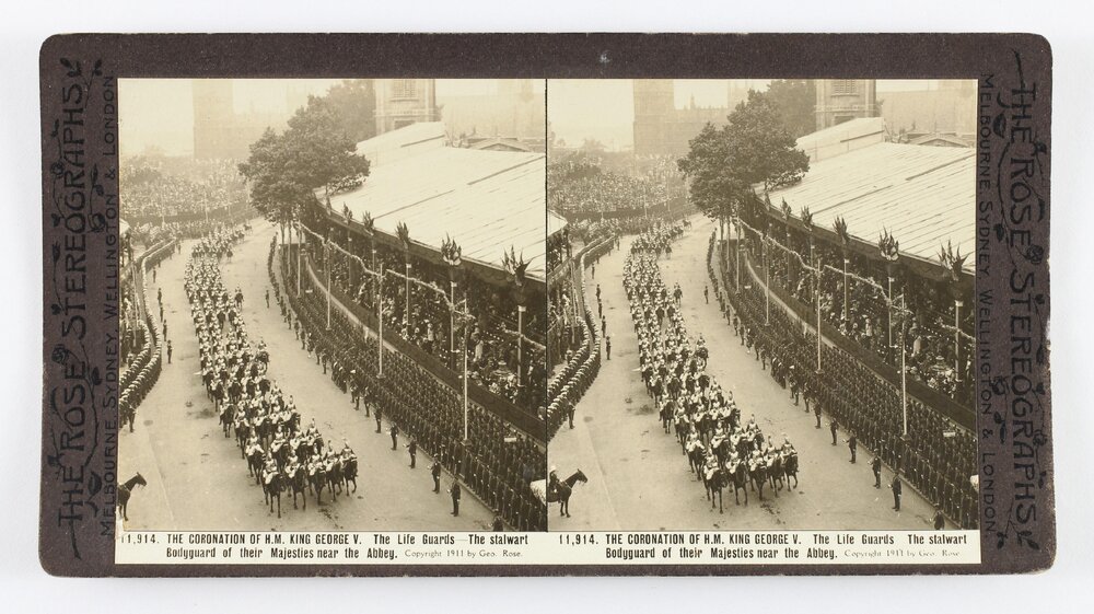 The coronation of H.M. King George V. The Life Guards - The stalwart bodyguard of their Majesties near the Abbey