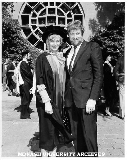 Dr Merran Evans and Federal Attorney-General Gareth Evans