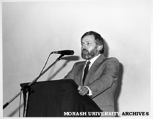 Mr John Dawkins, Minister for Employment Education and Training, at Monash-Gippsland Institute affiliation ceremony