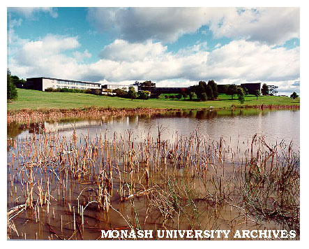 Gippsland campus, view across lake