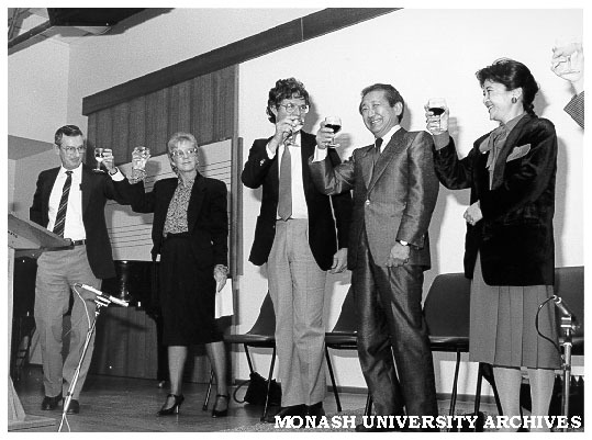 Reception for Mr Hiroyuki Iwaki (second from right) inaugural Fellow of the Faculty of Arts