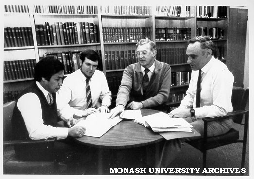 Researchers from Centre for Molecular Biology and Medicine. (from left): Associate Professor Sangkot Marzuki, Dr Phillip Nagley, Professor Tony Linnane and Associate Professor Bruce Lukins