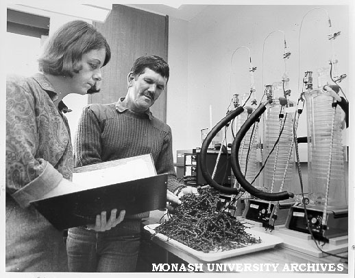 Botanists Dr Margaret Clayton and Dr Neil Hallam