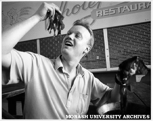 Guy Werner with edible seaweed