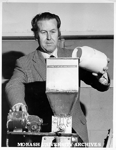 Associate Professor Frank Lawson testing effluent processing theories