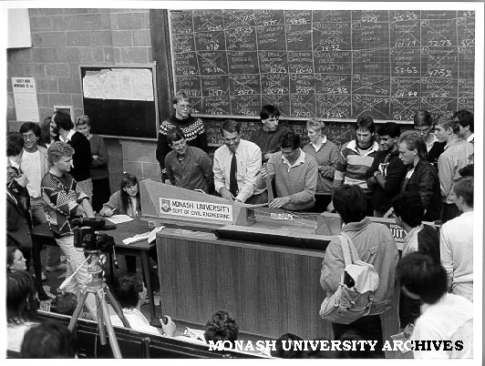 Bridge building competition for civil engineering students