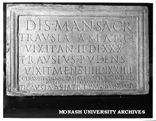 Marble plaque commemorating children, first century AD Rome