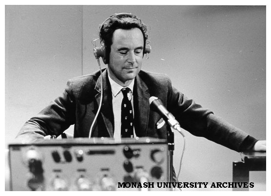 Dr Harry Gelber being interviewed by New Zealand Broadcasting Corporation