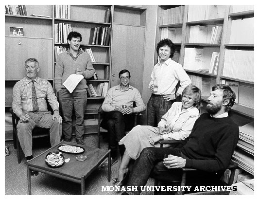 Professor Max King (third right) and Econometrics staff