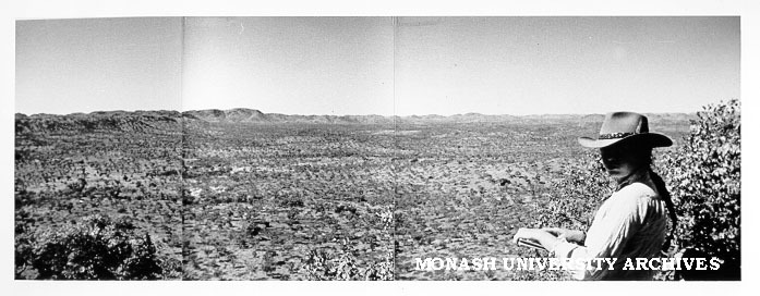 Geophysics student Jean Gray near Mt Isa