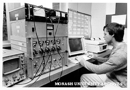 Dr Jim Cull with magneto-telluric equipment