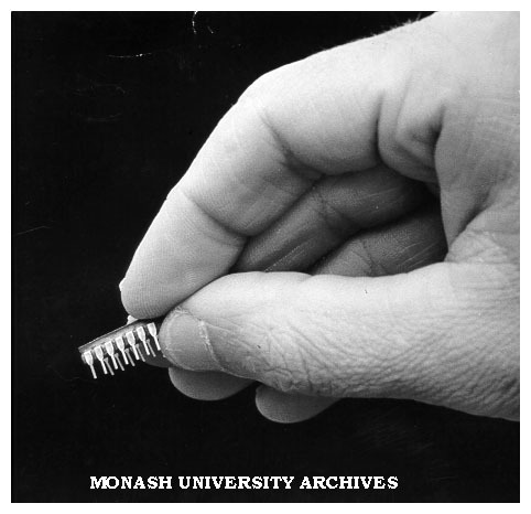 Device invented by Dr E. M. Cherry, to take echo out of long-distance telephone conversations