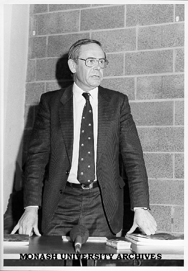 Minister for Conservation, Forests and Lands Mr Rod Mackenzie at launch of 'Fighting Fire with Fire'